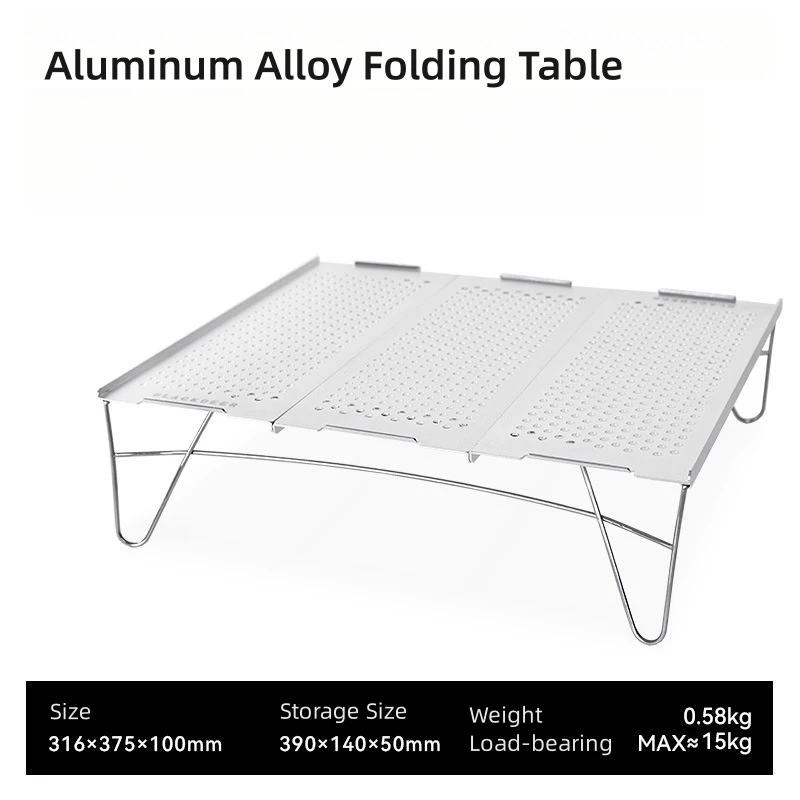 

Outdoor Camping Table Folding Portable Aluminum Alloy Mini Picnic Table Multifunctional Ultralight Barbecue Table New