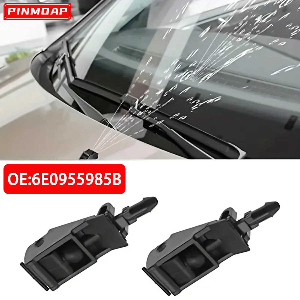PINMOAP Reinigungssprühdüse Geeignet für VW Golf 4 Passat B5 Jetta MK4 Bora Polo Beetle Touareg T4 Auto-Windschutzscheiben-Düse