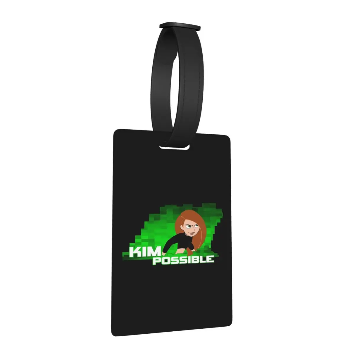 

Kim Possible Anime Green Light Luggage Tags Suitcase Accessories Travel Baggage Boarding Tag Label Holder ID Name Address