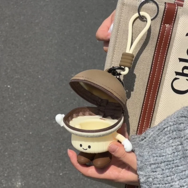 Mushroom pendant cute headphone bag storage bag creative vegetable series cute cartoon doll doll bag pendant