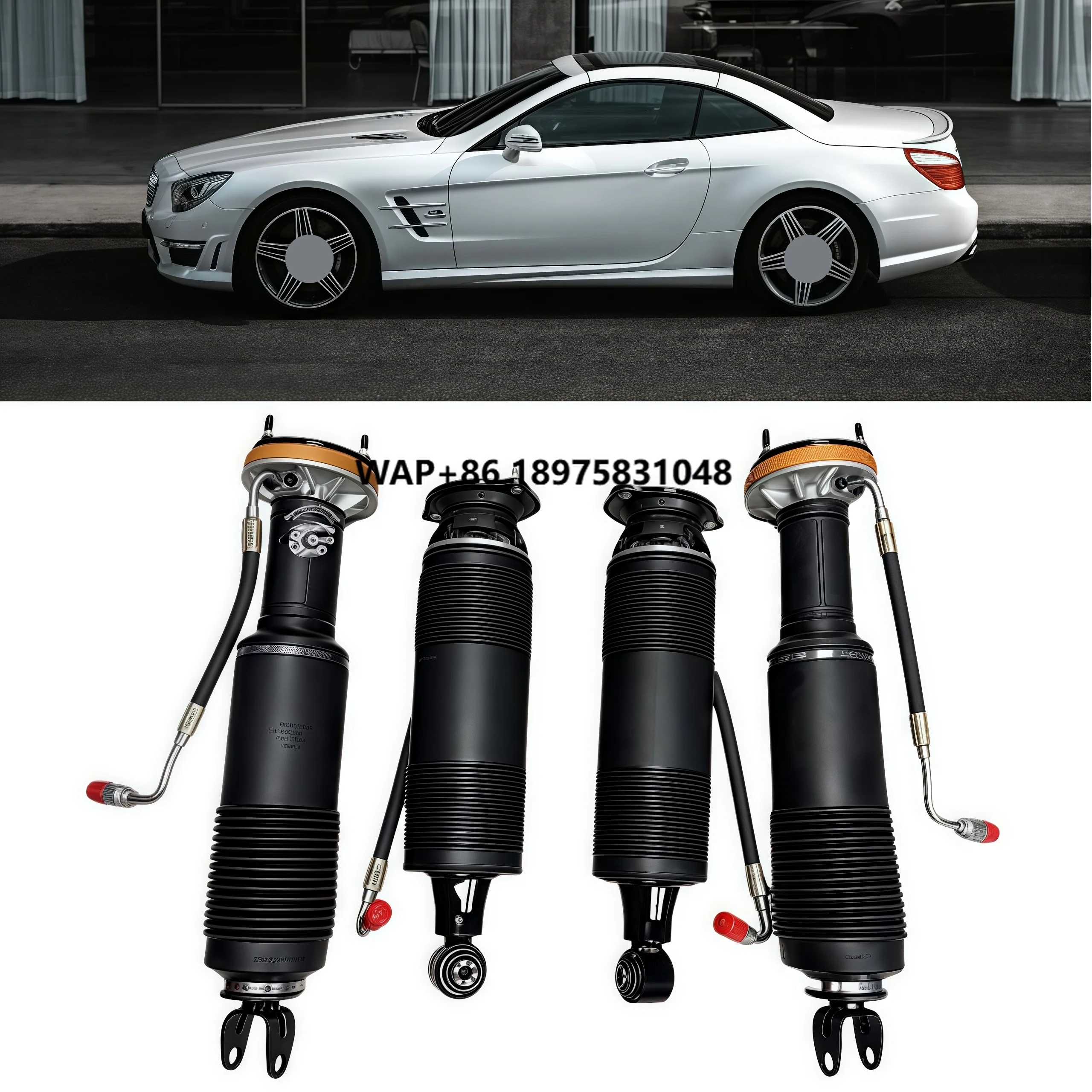 ABC Active Suspension Adaptive Damping for Optimized Ride & Handling Benz SL500 SL63 R231 Front & Rear Shock Absorber Set