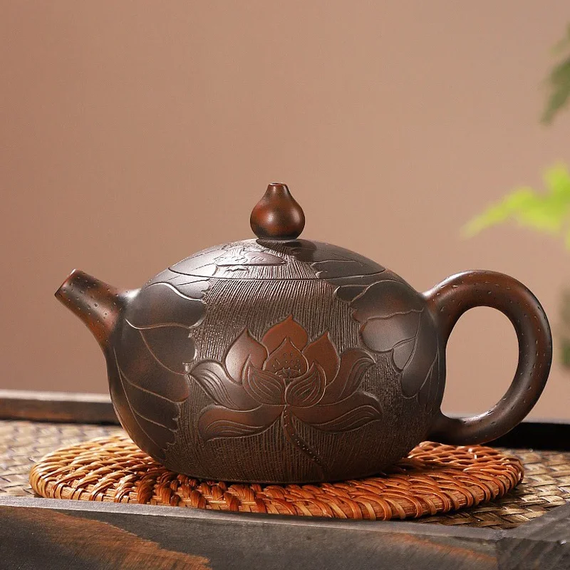 Chinese GuangXi Qinzhou Nixingtao Ceramic Teapot Yuxi Pure Handcraft Beautiful Appearance Household Pu'er Oolong Tea Set