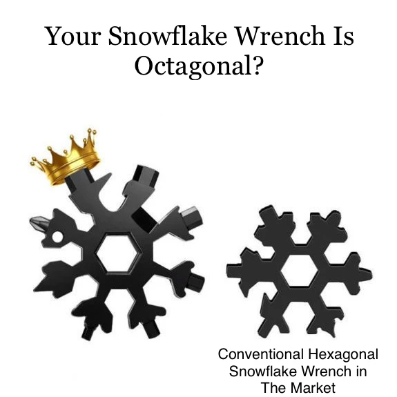 Multifunction Snow Wrench Multi Hexagonal High Carbon Steel Portable Snow Plate Hand Tools