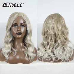 Perruque Lace Front Wig bouclée 20 pouces-Noble, perruque sans colle ondulée, perruque blonde brune, perruque cosplay blanche, perruque Lace Front Wig synthétique pour femmes