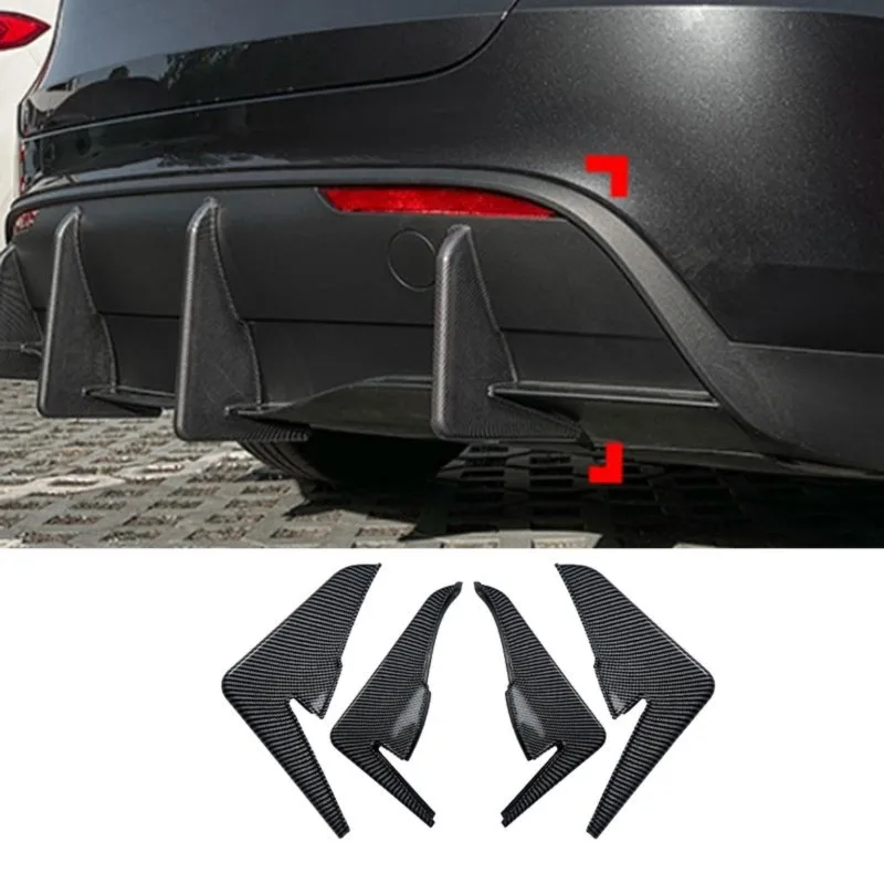 Super Sale Car Rear Bumper Diffuser Lip Kit for Tesla Model Y 2017-2024 Rear Splitter Spoiler Cover Trim Accessories