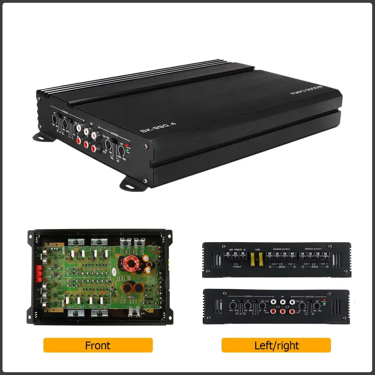 AMPLIFICADOR DE POTENCIA de Audio para el hogar, 4 canales, 12V, amplificadores de sonido para el hogar, amplificador Digital estéreo, Subwoofer Max 9900W