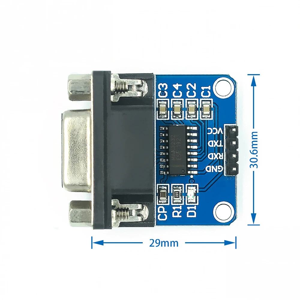 5 pces max3232 rs232 para ttl porta serial conversor módulo db9 conector max232