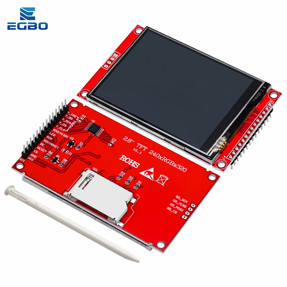 1 قطعة J34 F85 240x320 2.8 "SPI TFT LCD لوحة اللمس المنفذ التسلسلي وحدة مع PCB ILI9341 ST7789V 5 فولت/3.3 فولت 2.8 TFT مع اللمس