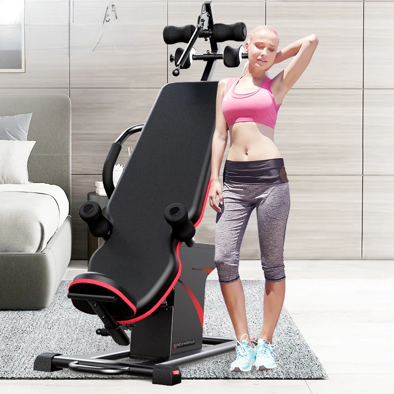 Electric inverted machine, household inverted fitness equipment, cervical spine and lumbar spine stretching inverted