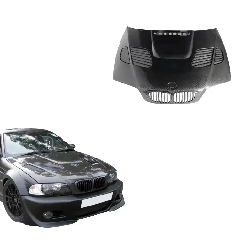 

Carbon Fiber Engine Cover Hood for 3 Series E46 1998-2004 Coupe Sedan Front Bonnet Engine Hoods Car Exterior Tuning Parts