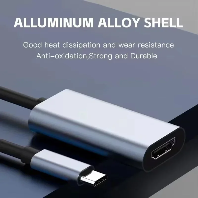 TYPE C to HDMI 4K Adapter USB C USB3.1 Male to HDTV Female Converter Cable for Laptop Tablet TV MacBook image 2