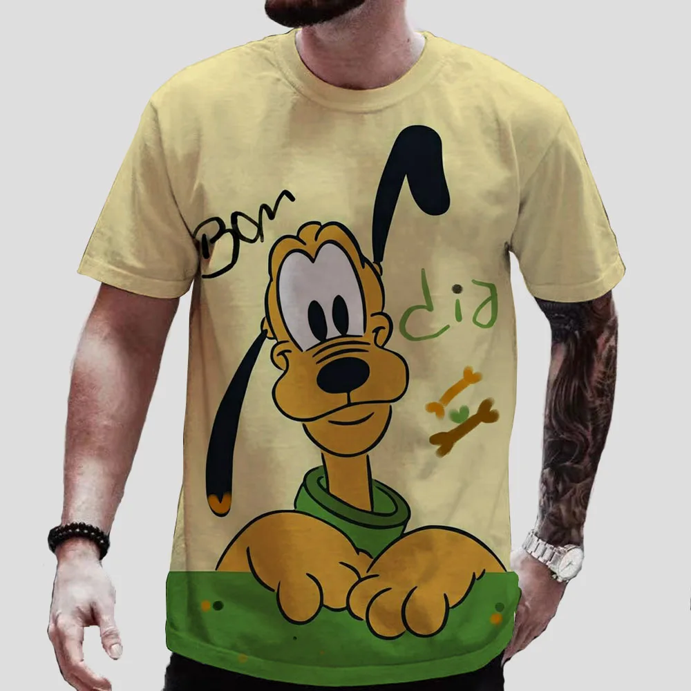 Disney Fun T-shirt Mickey Mouse Donald Duck Goofy Cartoon Men's And Women's T-shirts Casual Style 3D Printed Summer Casual