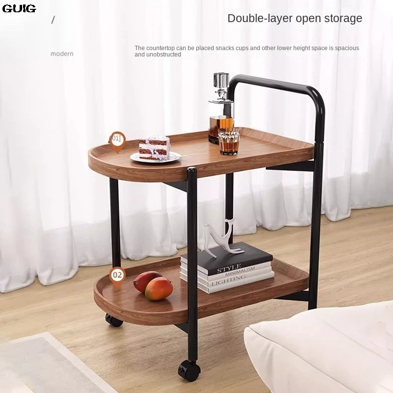 

Double Side Several Home With Wheeled Shelving Sofa Side Several Bedroom Table Living Room Removable Trolley End Table Hot