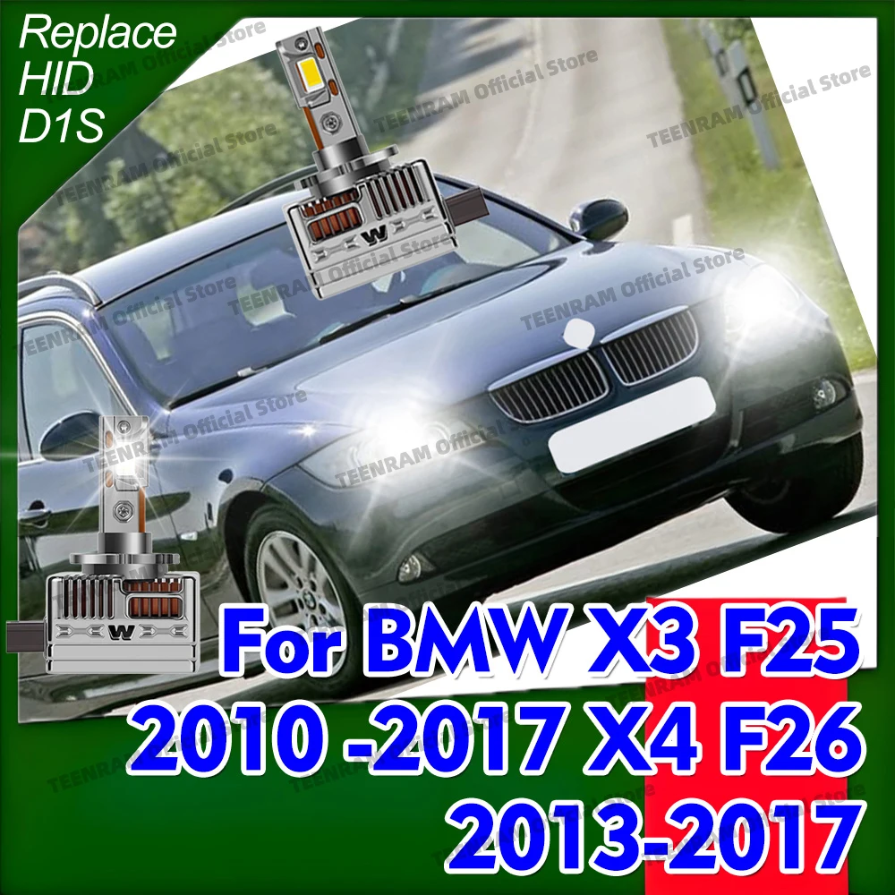 

2x D1S D1R LED Headlight Bulbs 50000LM UPGRADE 1:1 HID Replace Lamps For BMW X3 F25 2010 -2017 X4 F26 2013 2014 2015 2016 2017