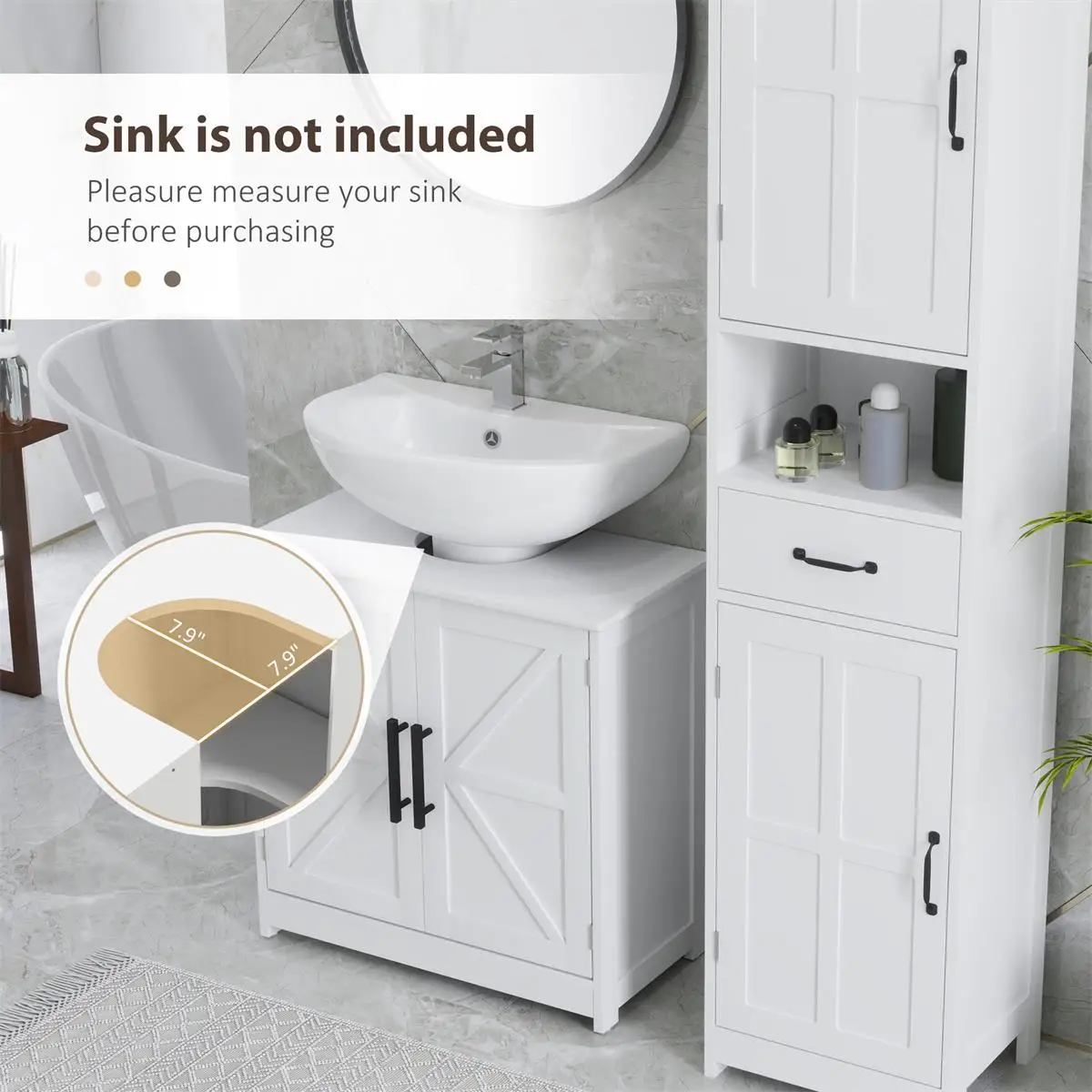 Stylish Bathroom Cabinet - Fast Shipping, Limited Availability