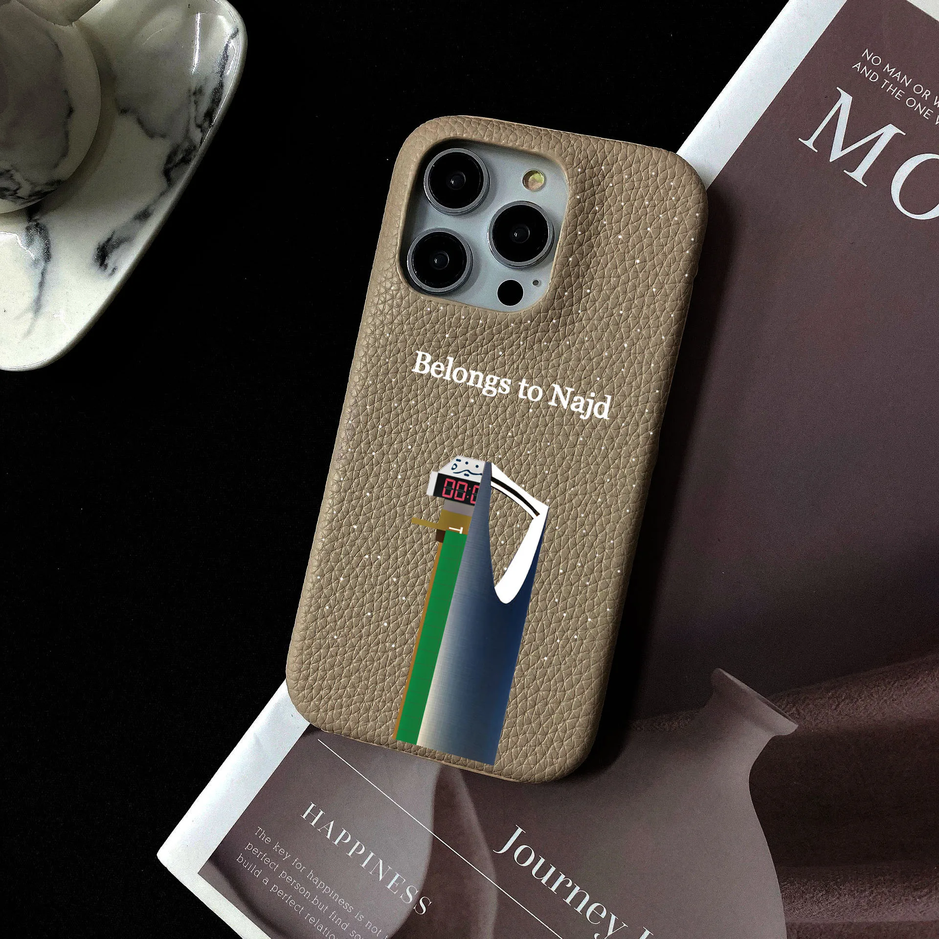 

Leather Soft Case For Iphone 15 14 13 12 11 Pro Max Mini 7 8 Plus X Xr Simple Phone Cover Saudi Arabia Camel Coconut Tree Funda