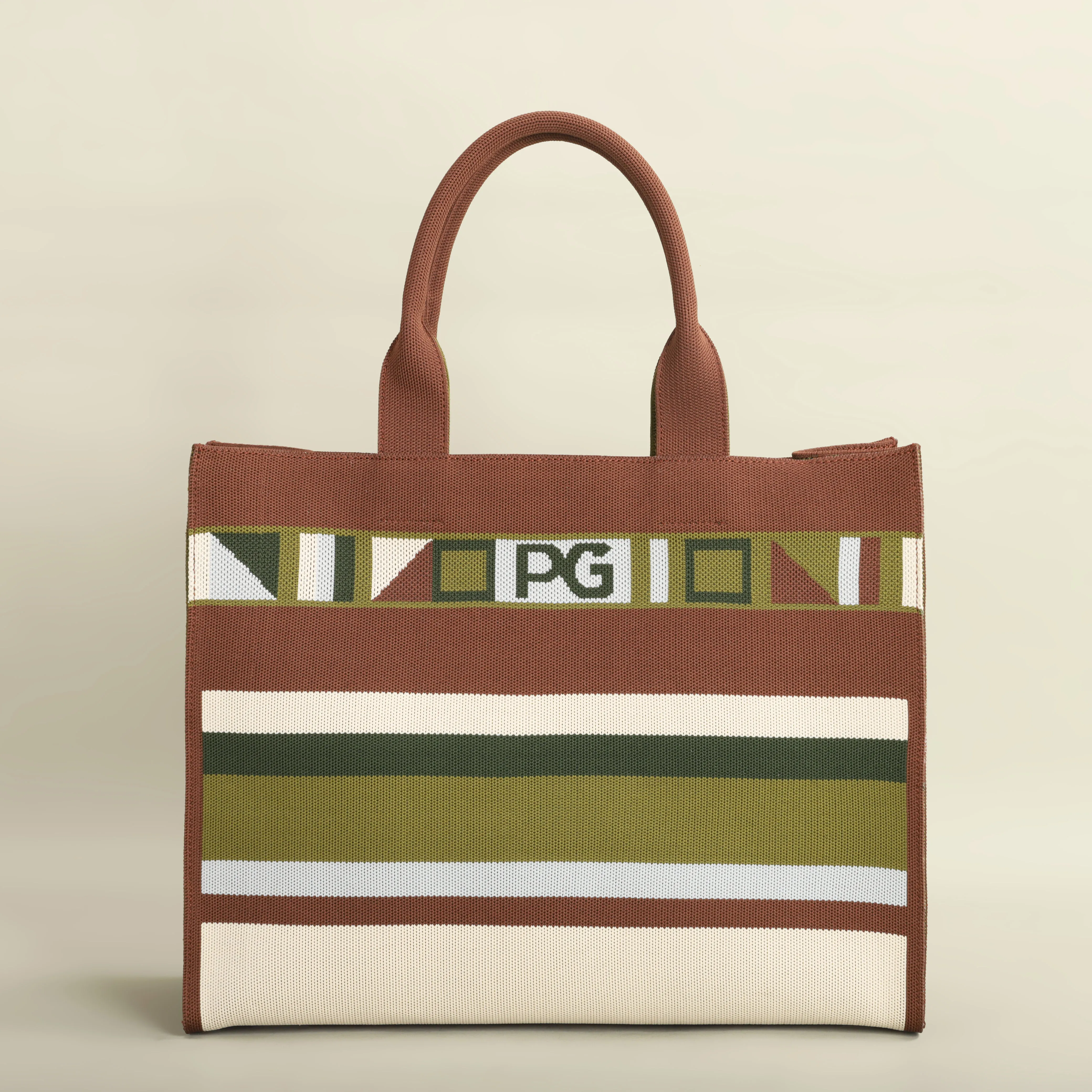 PG PATSY GRAIS unique style design shopping colorful striped handbag fashion shoulder bag