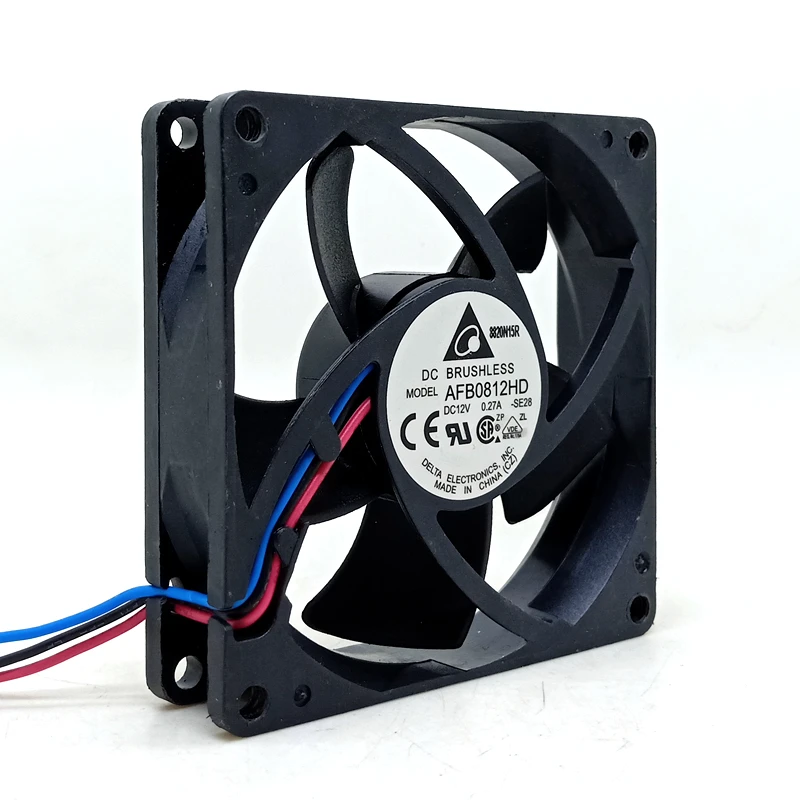 12V cooling fan 80mm 8cm for DELTA AFB0812HD 8mm 80x80x20MM DC12V 0.27A 3Lines Computer Cooling fan