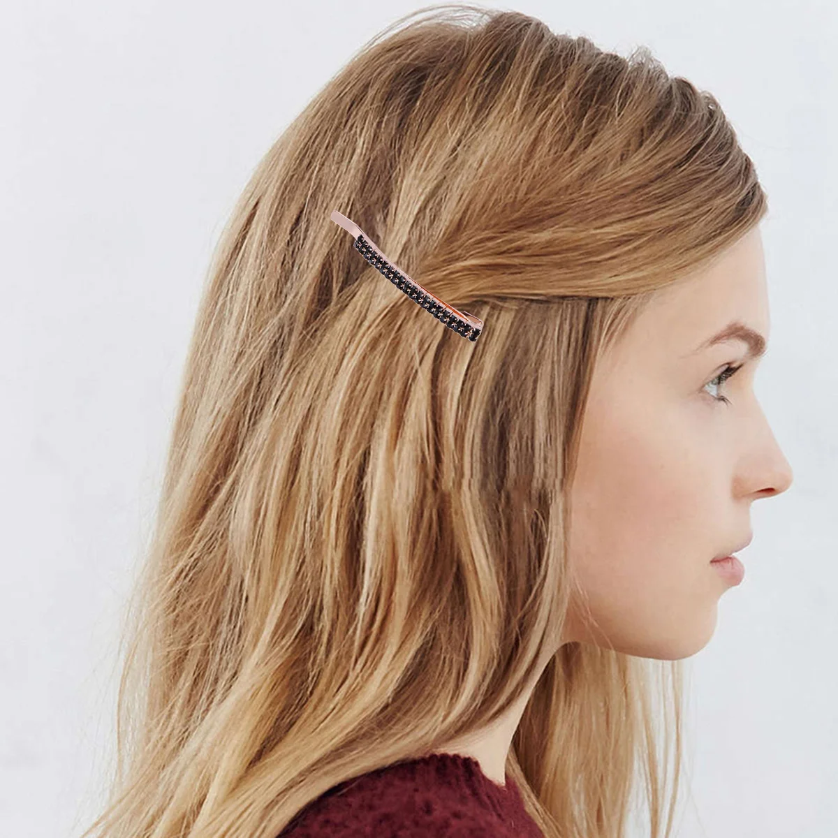 

6 pcs Rhinestone Hair Clips Set Metal Hair Barrettes For Women Girls Wedding Party Daily Use Accessories One Word Clip Tools