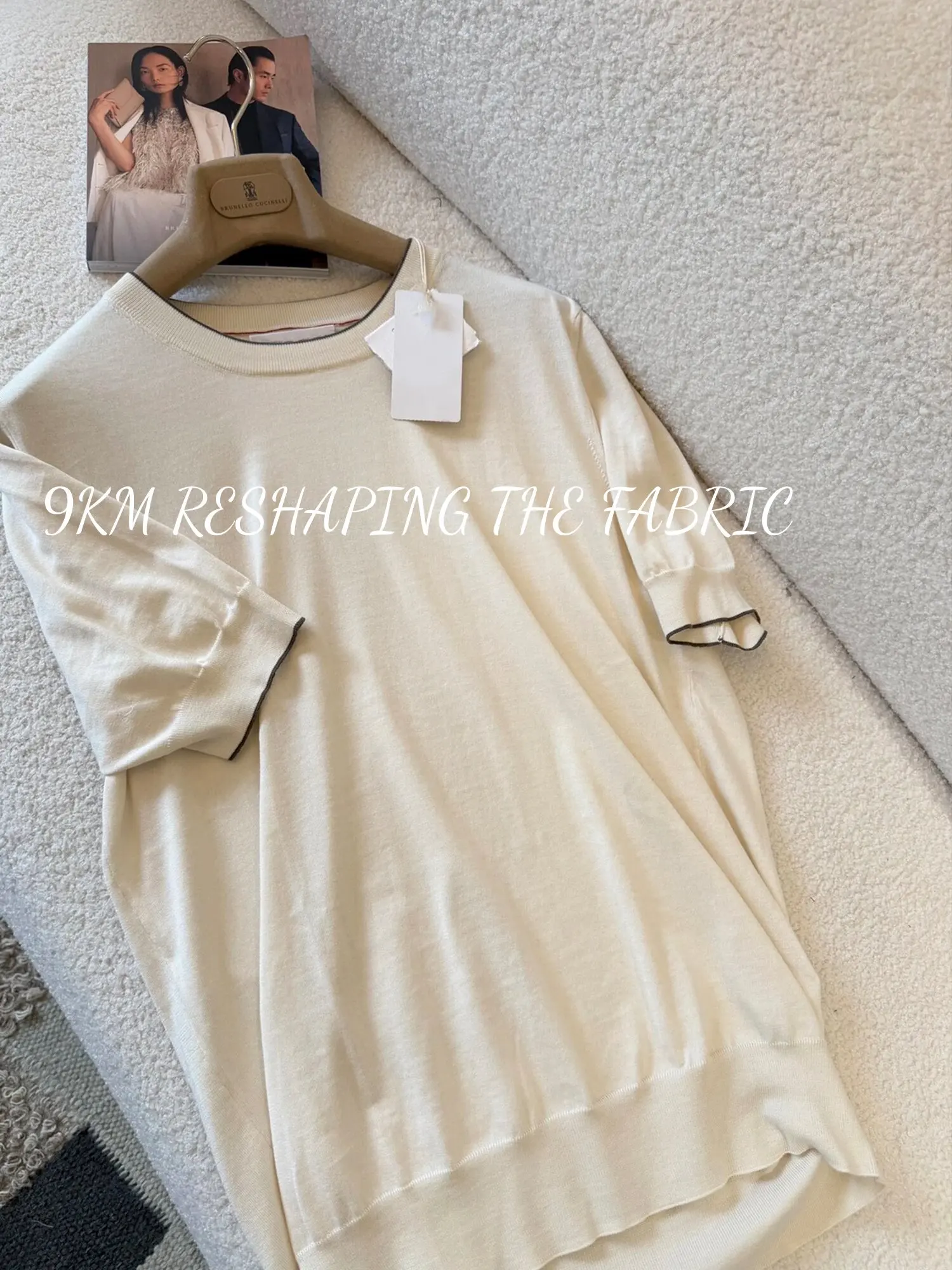 BC Old Money Slack Soft Waxy Skin-friendly Crew Neck Short Sleeve Contrast Color Pullover Pure Cotton Knitted Sweater