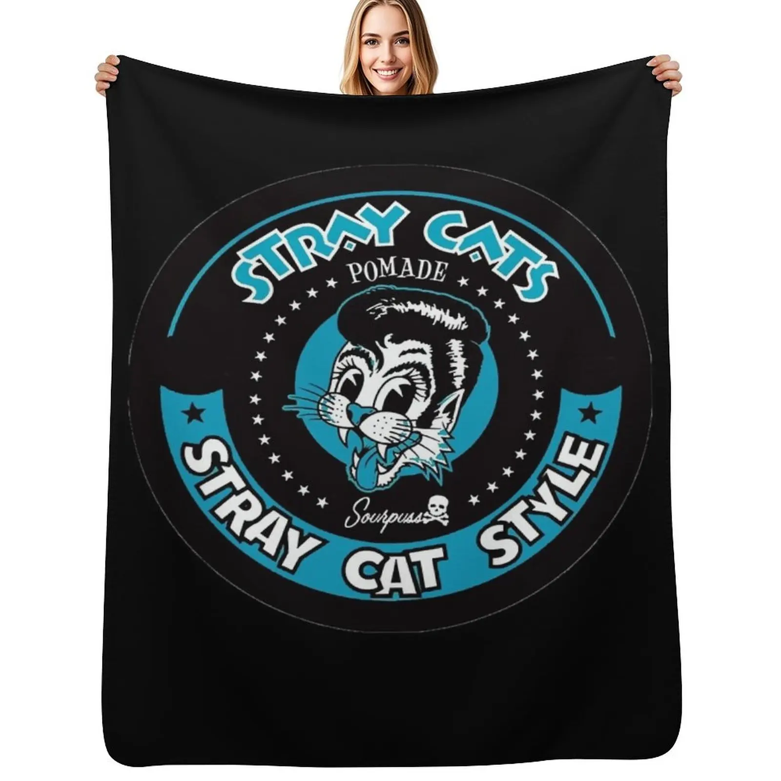 

Stray Cats Style Throw Blanket Modern Design Soft Blanket for Home Decor