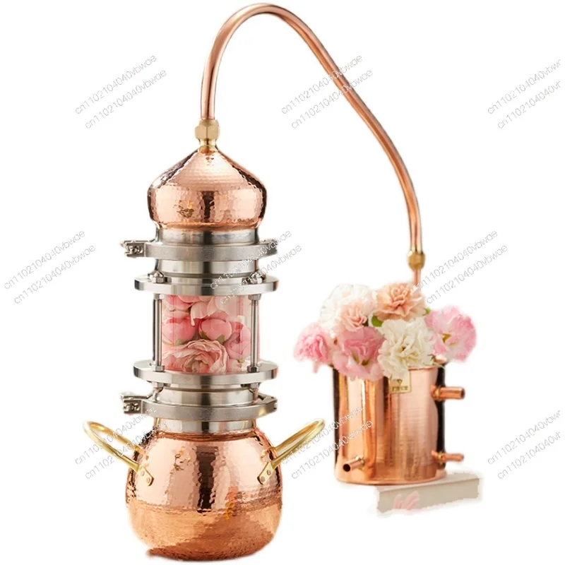 

Pure Dew Distillation Machine Glass Household V Small Retro Pure Copper Brandy Distillation Alcohol Container