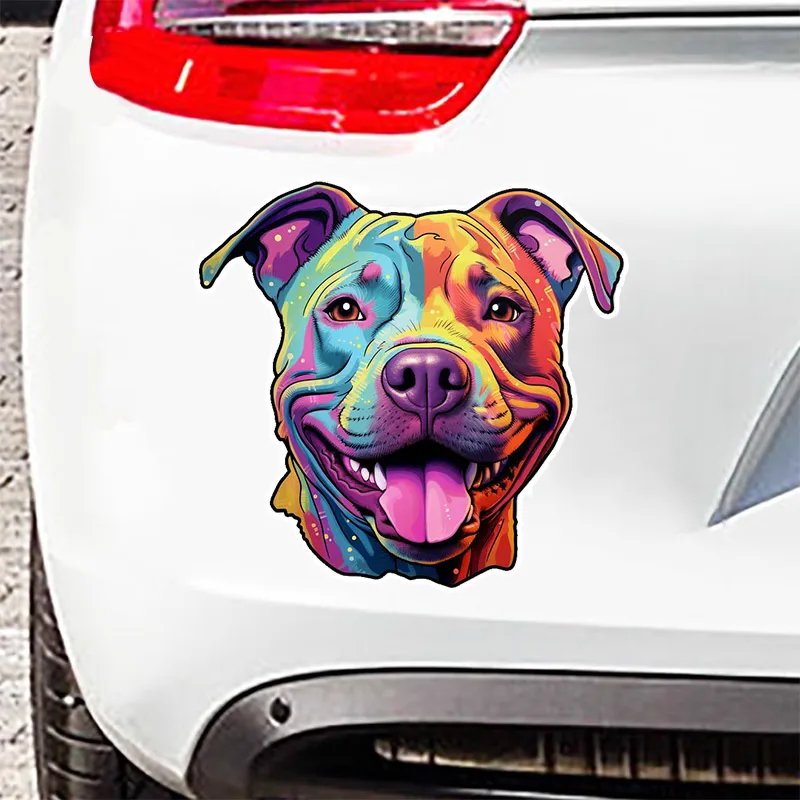 Pitbull Pet Dog Car Sticker Waterproof Vinyl Decal on Bumper Rear Window Laptop Self-adhesive Decal For Car Accessories