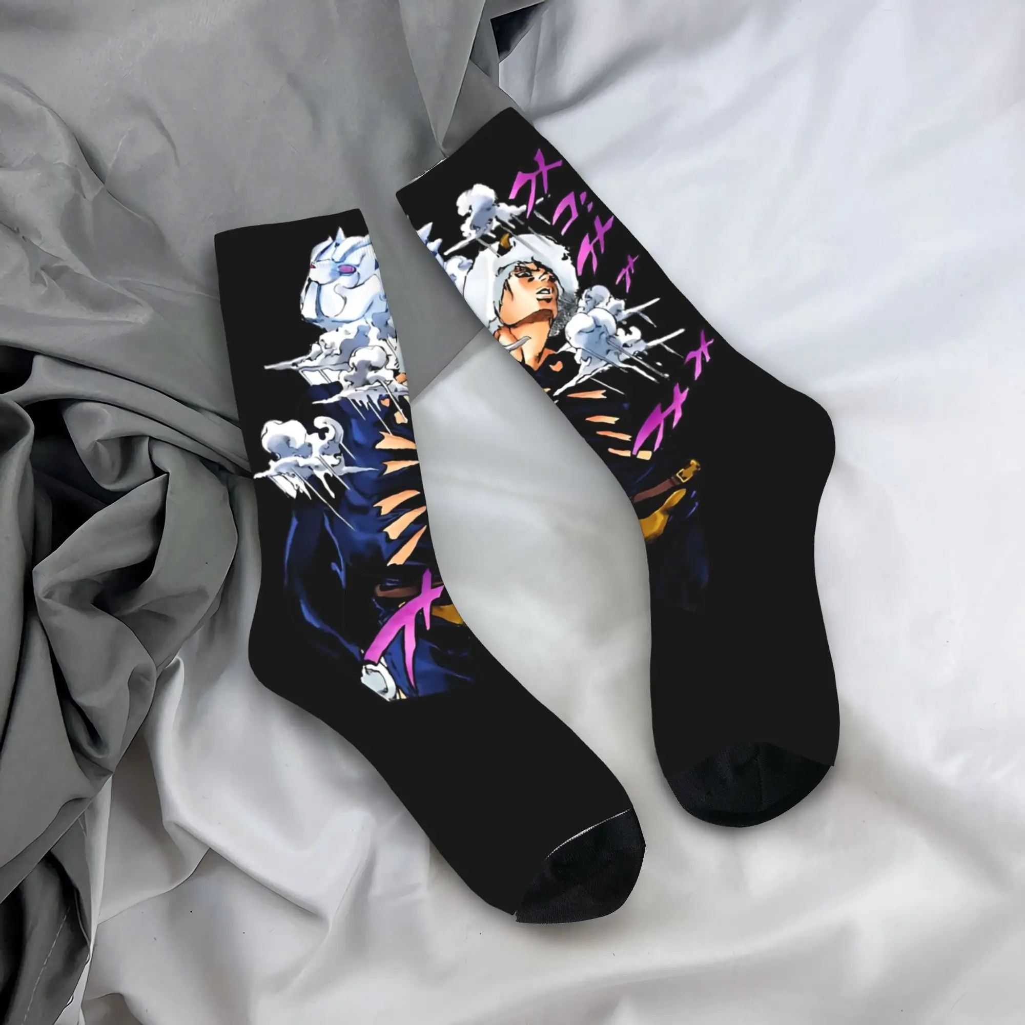 

Weather Report jojos anime Socks for Women Men Breathable Cozy Middle Tube Socks Non-slip