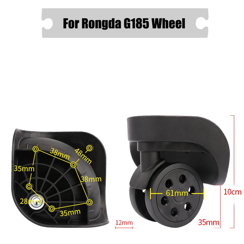 

For Rongda G185 Universal Wheel Replacement Suitcase Silent Smooth Shock Absorbing Durable Convenient Accessories Caster Wheels