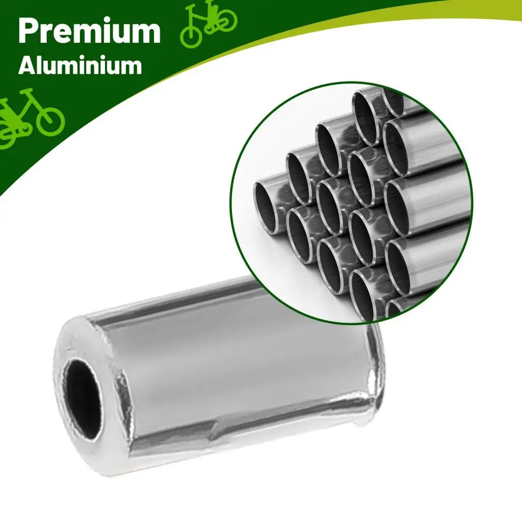 

Серебристый алюминиевый колпачок для троса тормоза, прочный наконечник для кабеля, ограничитель для велосипедных тормозных тросов, для использования на горных и шоссейных велосипедах