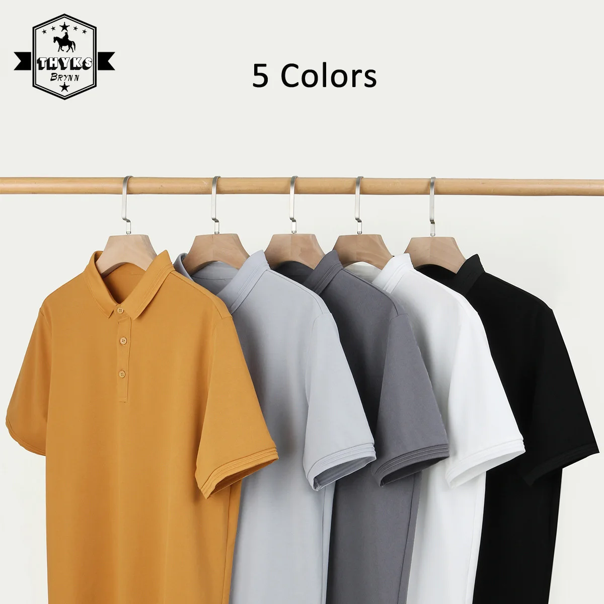 

Polo Shirts Short Sleeve Men's Casual Soild T-Shirt for Man Polos Comfortable High Quality Cotton Outwear Golf Wear Men Tee Tops