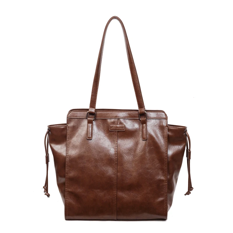 

Retro Women's Commuter Underarm Bag, Large-capacity Single-shoulder Bag Fashion PU Leather Office Daily Work Commuting Tote Bag