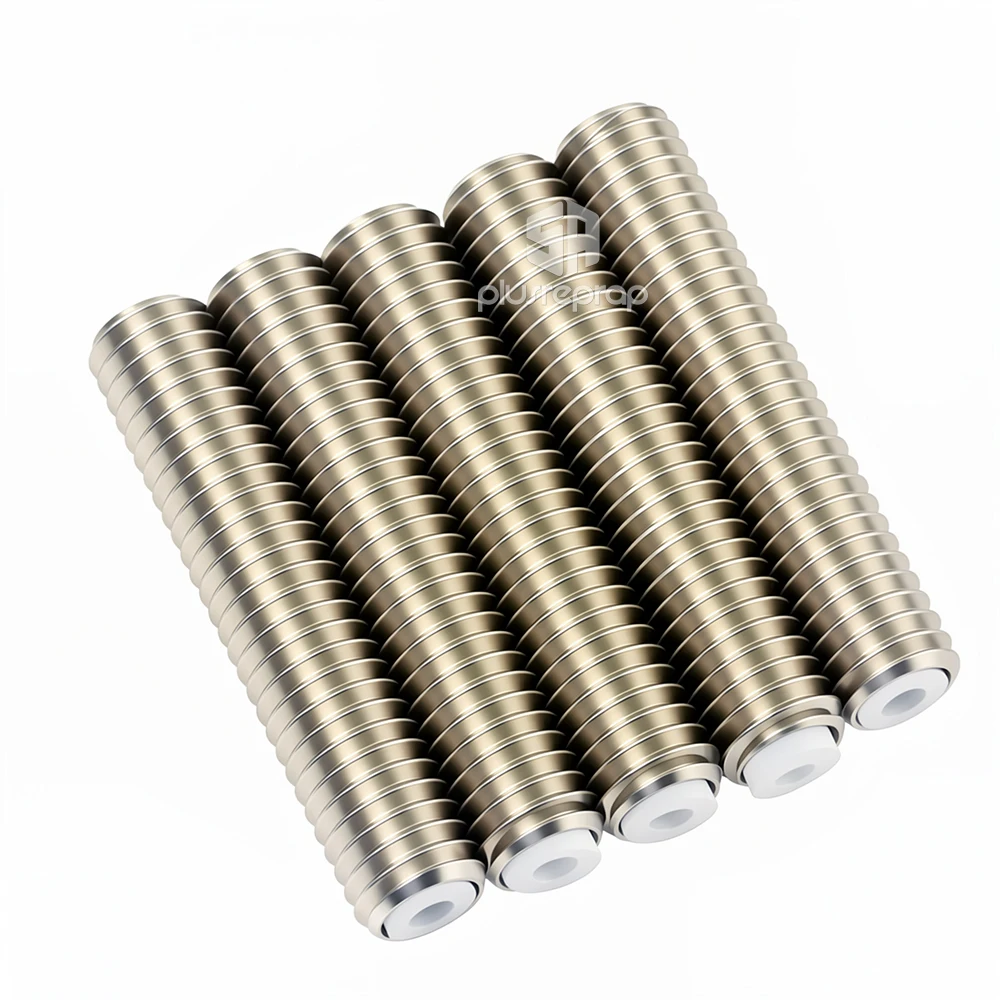 Piezas de impresora 3D para extrusora de boquilla de tubo de PTFE de garganta de acero inoxidable de filamento de 1,75mm MK8 M6 26mm 30mm 40mm de