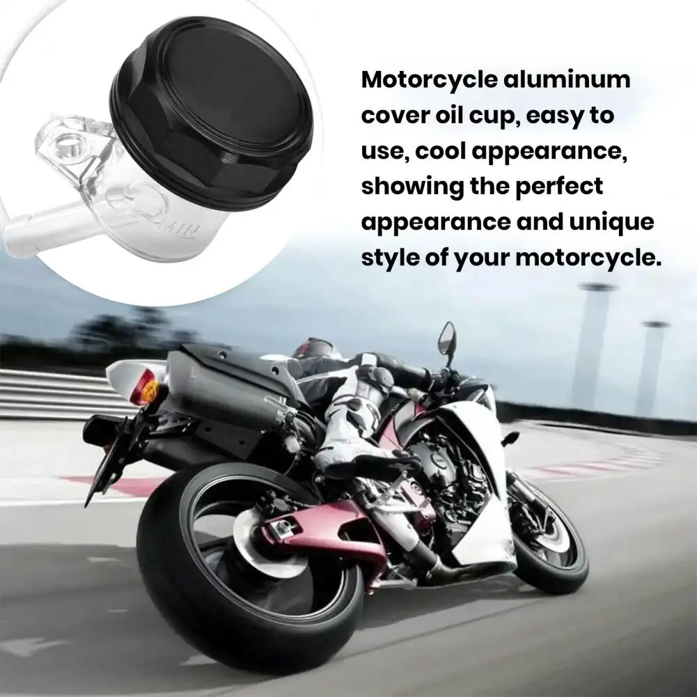 Motorcycle Oil Lid Easy to Use Oil Cup Universal Motorcycle Aluminum Lid Oil Cup Rear Brake Pump Fluid Reservoir for Modified