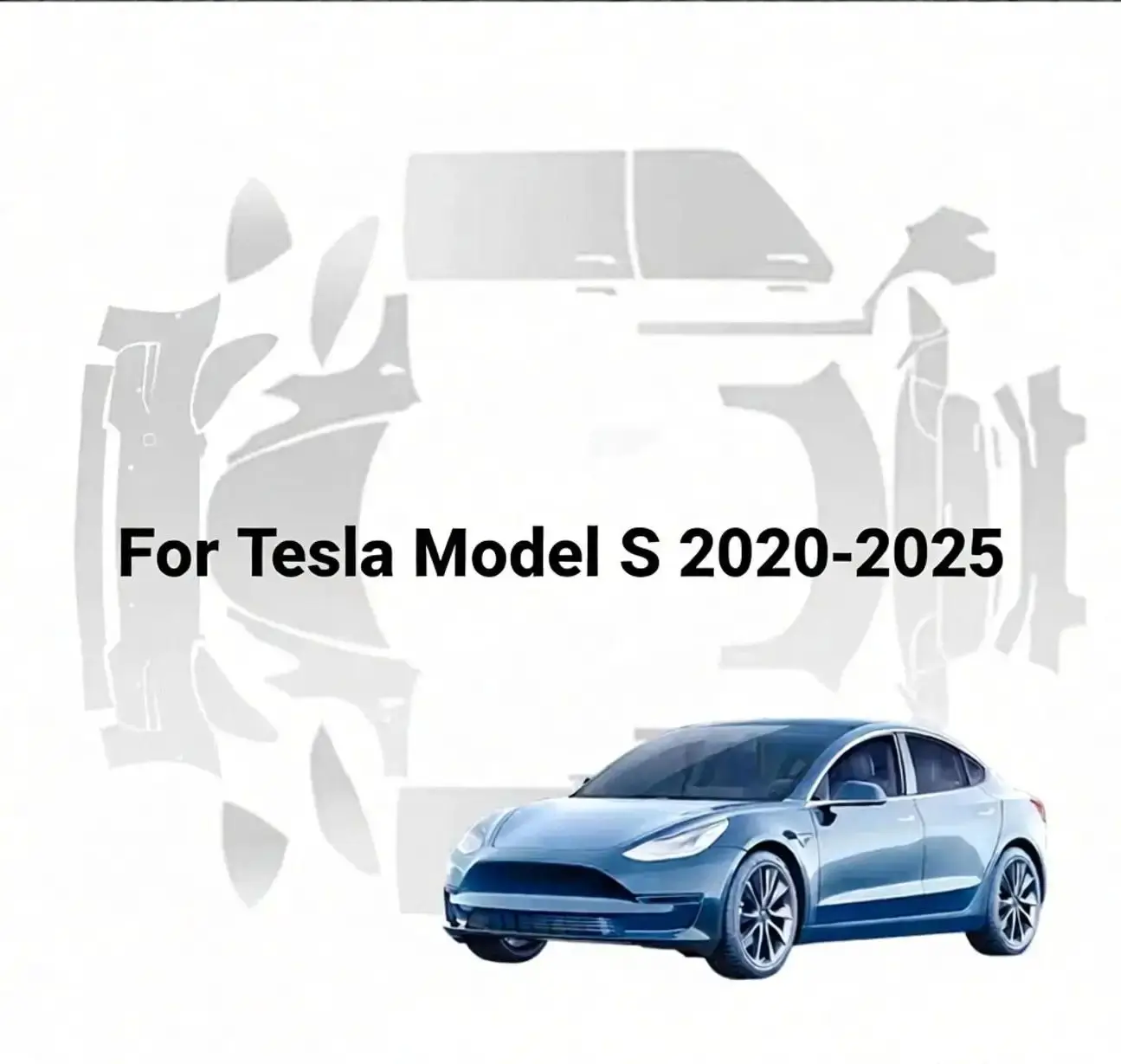 

Для Tesla Model S 2020-2025 ТПУ бампер капот устойчивая к царапинам самовосстанавливающаяся защитная пленка для краски невидимая предварительно вырезанная PPF ﻿ Комплект
