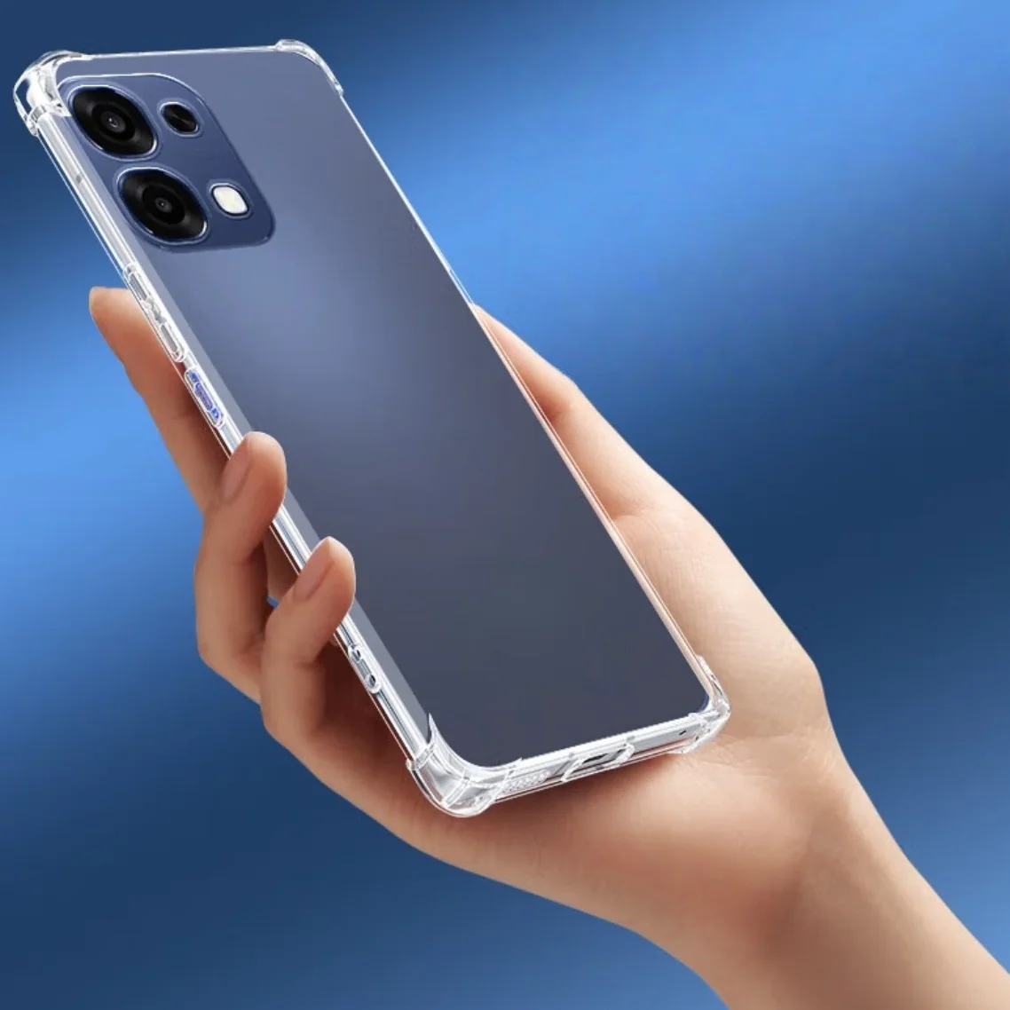 جراب هاتف شفاف بدون اصفرار TPU مقاوم للصدمات OPPO A6 Pro / A5 Pro / A5 / A5X - شفاف #3