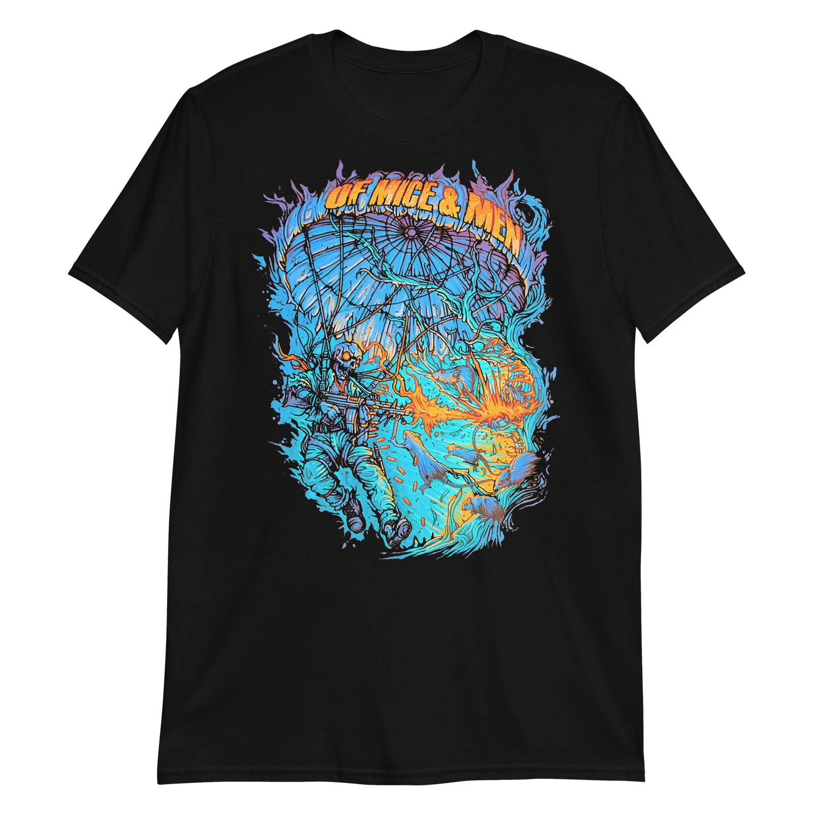 

OF MICE MEN Zombie Soldier Emo Metalcore Band T Shirt