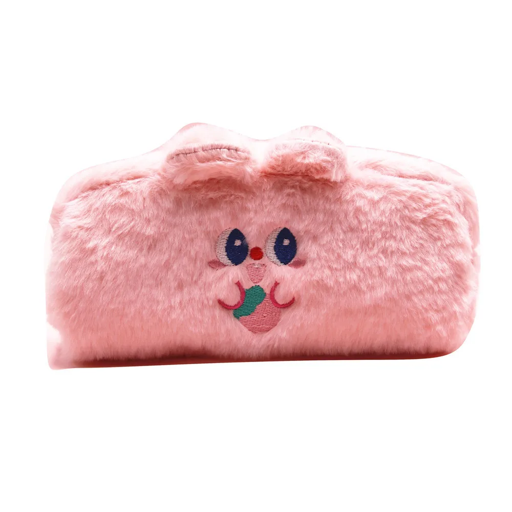 Kawaii Pencil Case Big Plush School Pencil Case Korean Stationery Bear Cute Pen Case For Girls Trousse Scolaire Pencil Bags