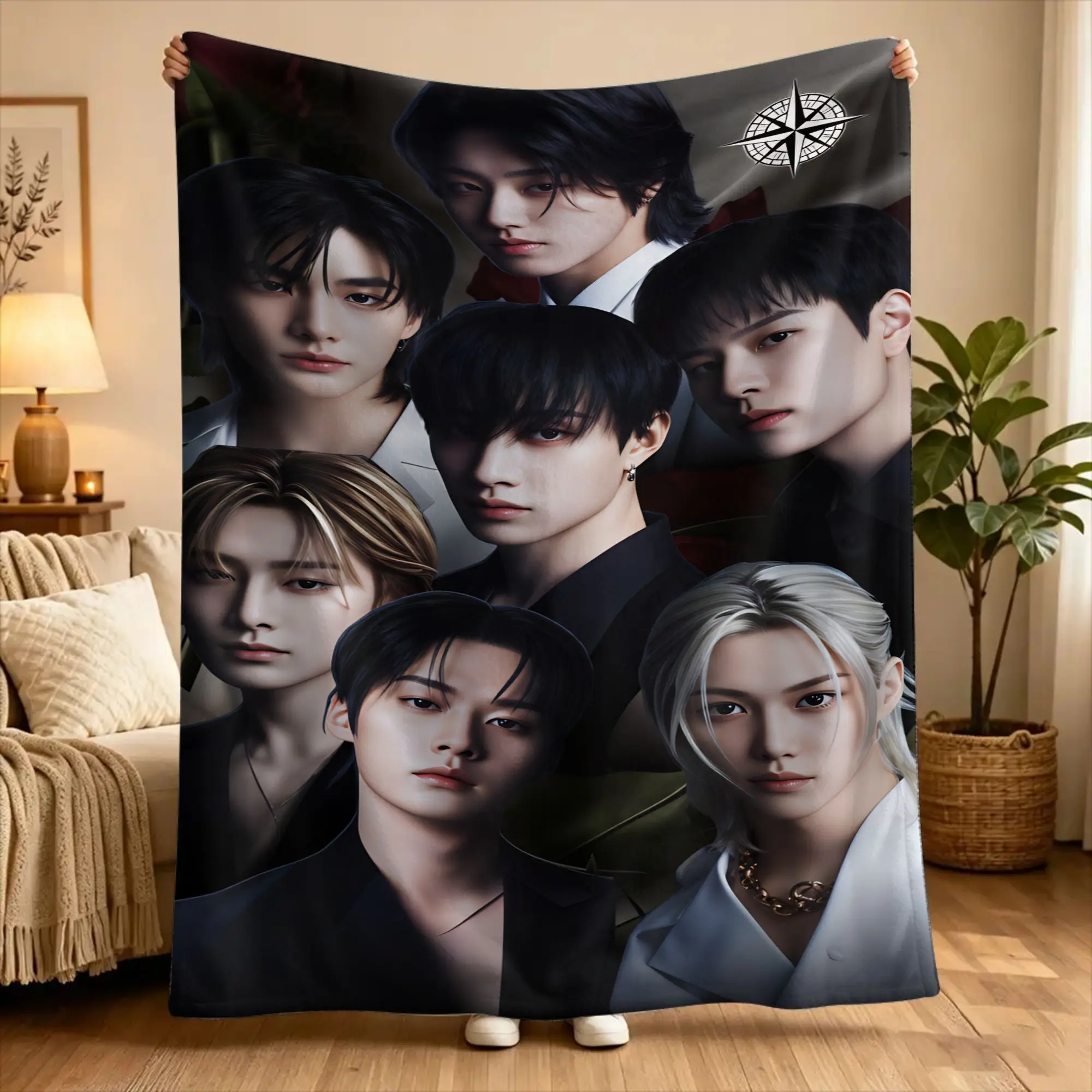 KPOP S-Strays Blanket For kids Airplane Travel Flannel Throw Blanket For Couch Chair Sofa Bed Soft Warm Custom Quality Bedspread
