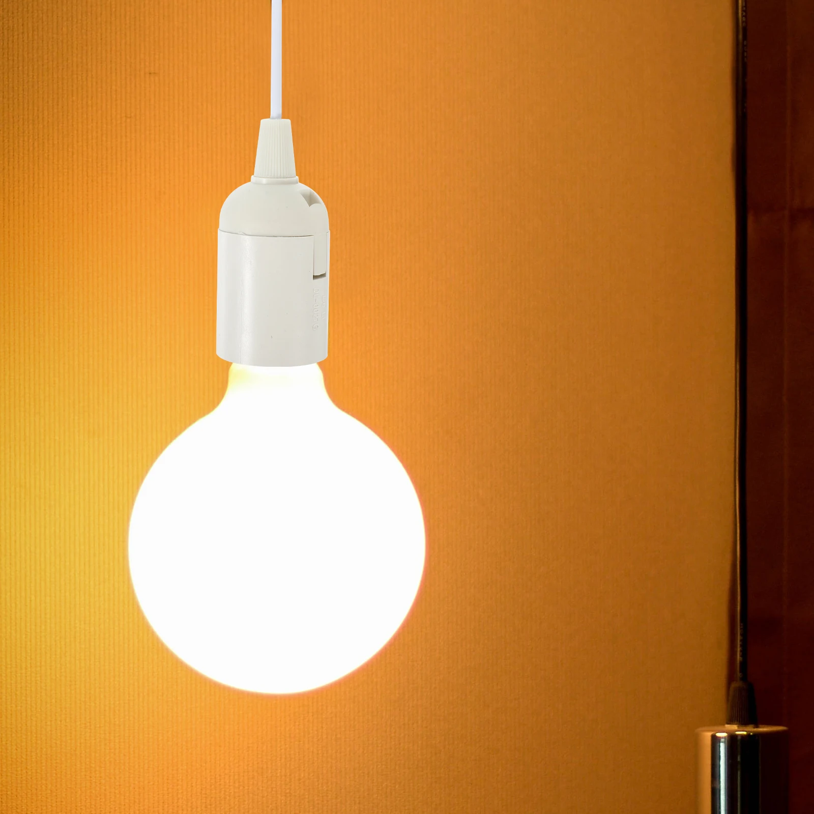 

E27 Light Socket with Switch White Pendant Lamp Head Wire Bulb Holder ABS Adjustable Length DIY Home Lighting Accessories