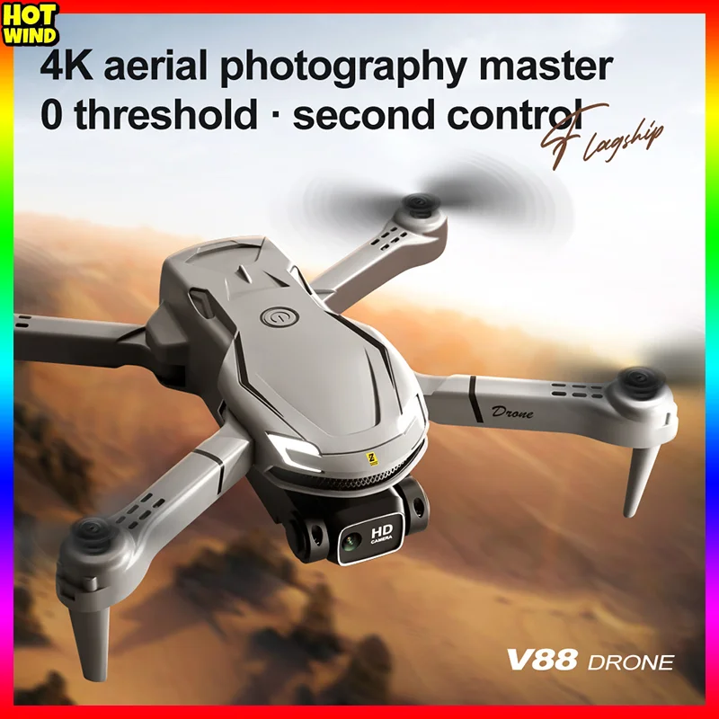 Gsf V88 Drone 8k Hd Dual Camera 5g Dron Professional Obstacle Avoidance Quadcopter Gps Optical Flow Brushless Rc Uav Toy