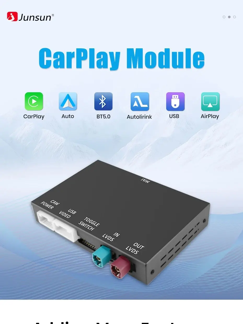 Junsun Wireless CarPlay Android Auto Modul Für BMW NBT CIC System 1 2 3 4 5 Serie X1 X3 X4 X5 F20 F21 F30 F31 F34 F10 F48 F25