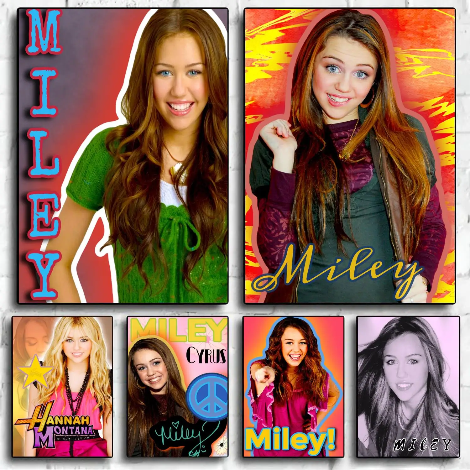 

miley cyrus Decoration Art Poster Wall Art Personalized Gift Modern Family bedroom Decor Canvas Posters