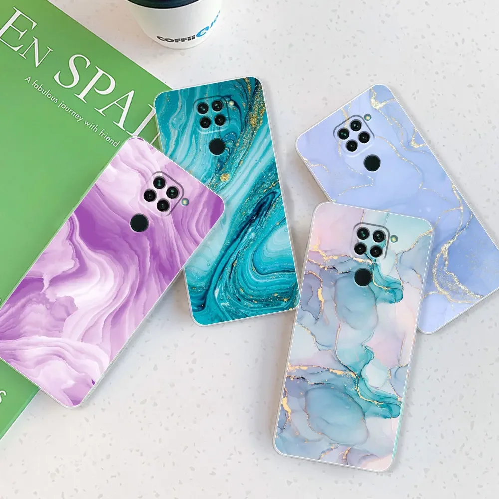 For Xiaomi Redmi Note 9 Case For Redmi Note 9 Cute Marble Transparent Cases For Redmi Note 9 Silicone Clear Phone Bumper Bags