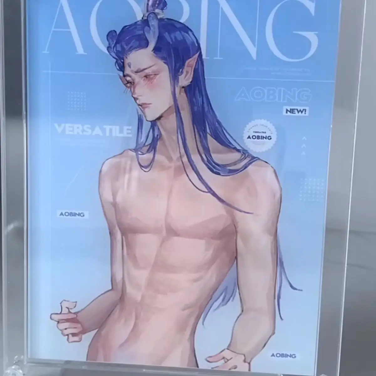 مجموعة ملابس "Magic Pill Ao Bing أكريليك عالية المظهر، علامة واقفة، ديكور سطح المكتب، هدية للأصدقاء.