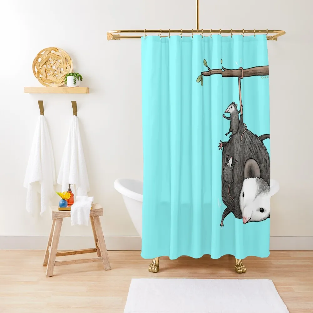 

Опоссум семейство-яркий фон занавеска для душа роскошная ванная комната для душа водонепроницаемая тканевая занавеска для душа ванная комната деко занавеска