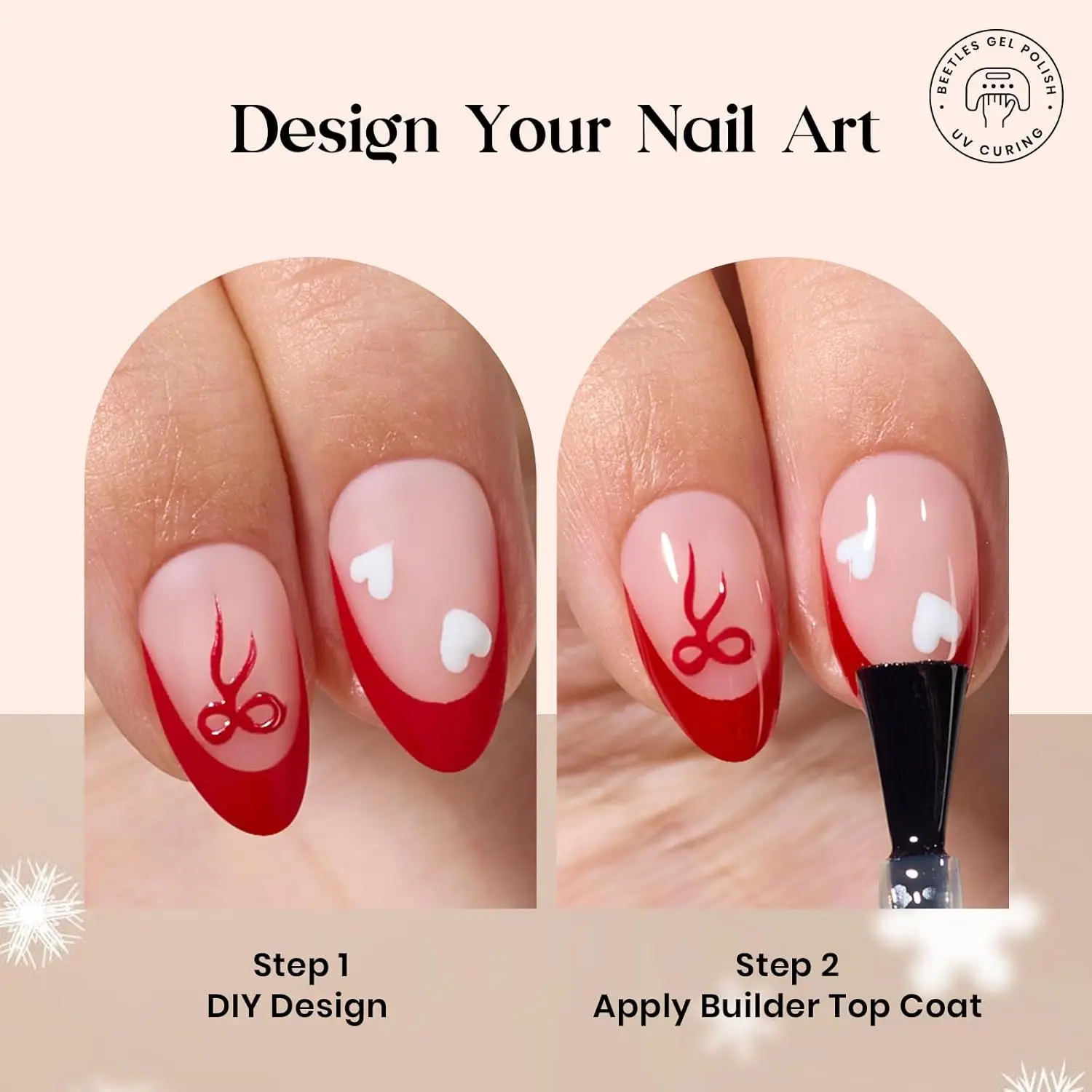 Zestaw Świątecznych Czerwonych Paznokci Sztucznych - 160 sztuk, Kompletny Zestaw z Klejem, Zmywaczem, Lampą i Narzędziami