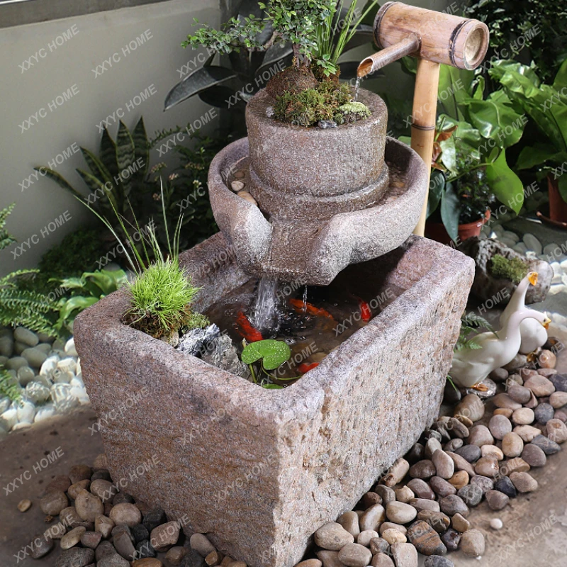 

Living Room Water Tank Fountain Hallway Floor Water Landscape Stonewashed Decoration B & B Pool Landscaping Decorations