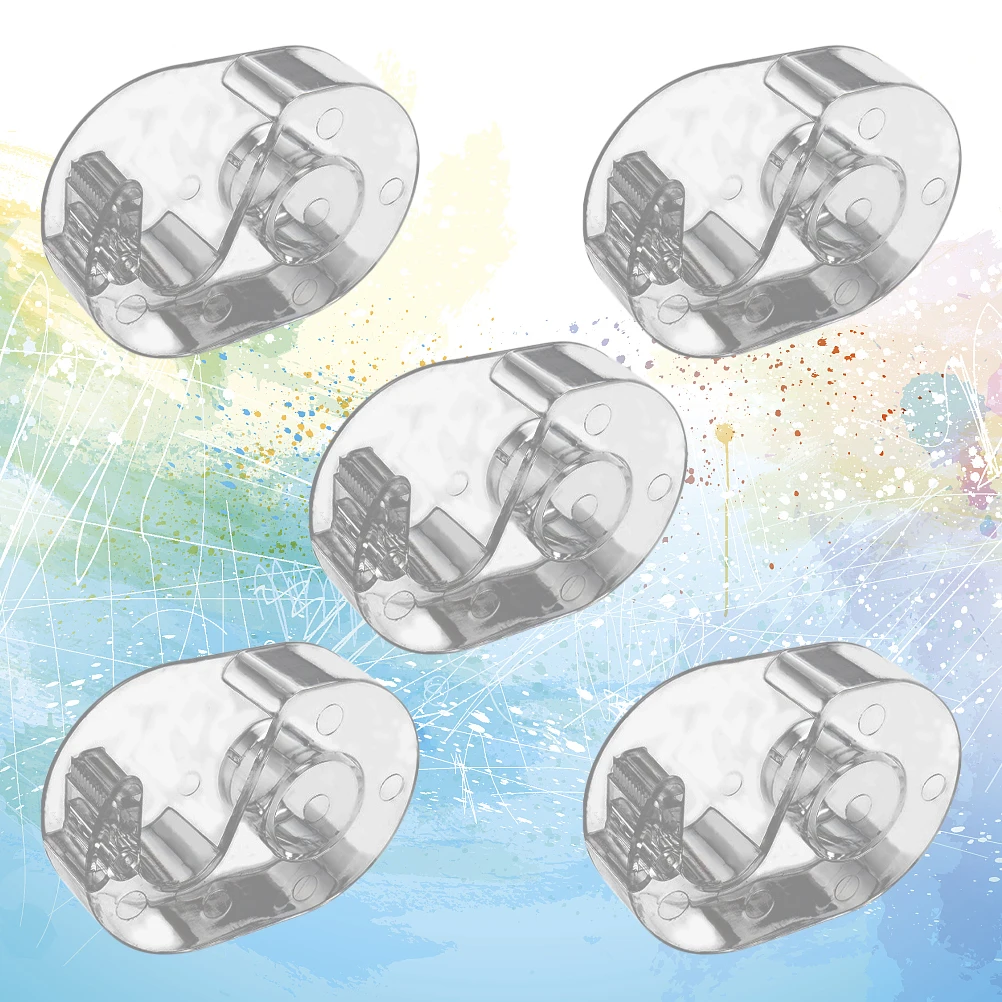 

5Pcs Acrylic Eyelash Tape Cutter Clear Tape Dispenser Organizer for Desk Storage Portable Compact Design Ideal for School Office