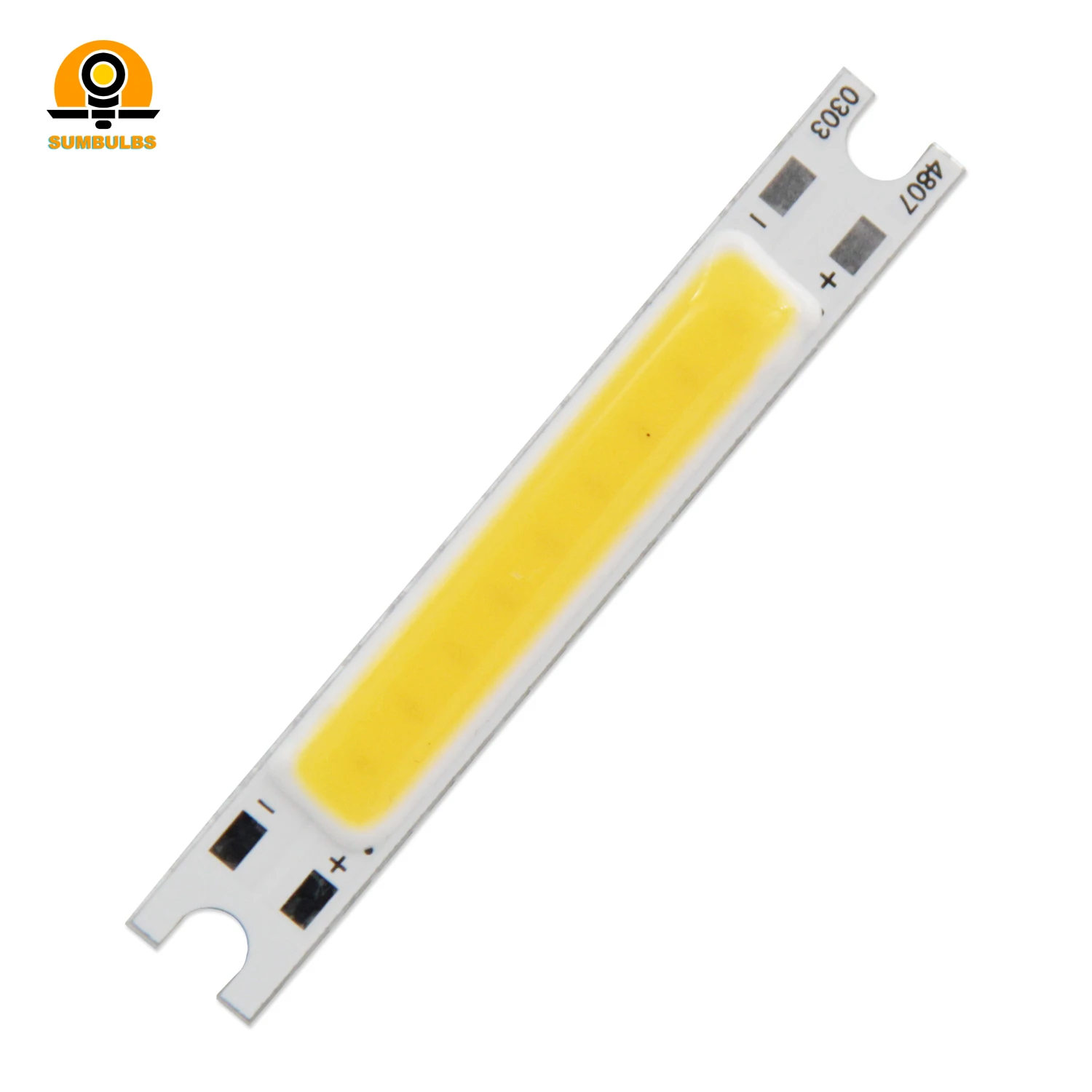 Lámpara de pared LED fuente de luz 48x7mm Mini tamaño pequeño 3W DC 9V-11V 300mA COB bombilla Chip a bordo barra tira para lámpara de mesa de escritorio DIY